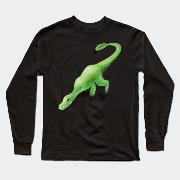 Aromantic Pride Dinosaur Long Sleeve T-Shirt by Qur0w